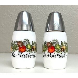 Vintage Gemco Spice of Life Salt & Pepper Set Matches  Corning Ware Pattern